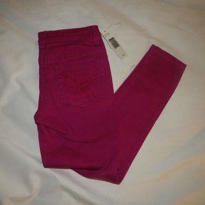 Girls DKNY Pink Capri Stretchy Jeans NWT